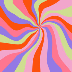 Hippie background. Retro colorful psychedelic background