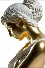Une sculpture de femme stoïque, enceinte