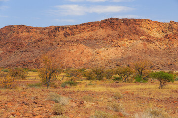 Namibian landscape Damaraland, homelands in South West Africa, Namibia.