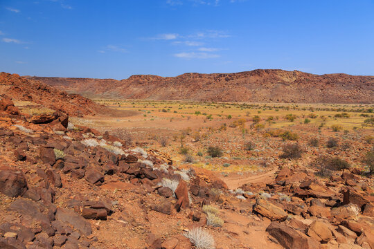Namibian landscape Damaraland, homelands in South West Africa, Namibia.