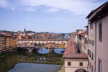 Ponte Vecchio over Arno river in Florence, Italy