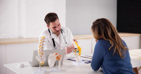 Chiropractor Doctor Consultation In Physiotherapy Clinic