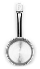 Classic metal kitchen pan on desk