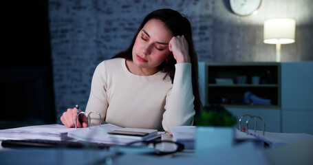 Stressed Tax Advisor With Headache