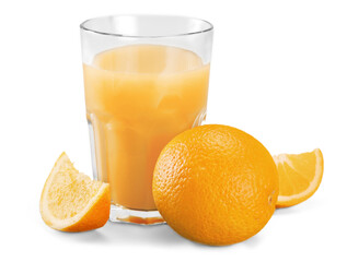 Fresh Oranges and Juice in glass