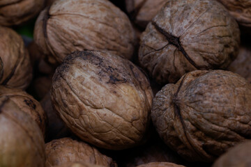 close up of walnuts