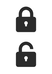 Lock Icon in trendy flat style isolated on white background. 