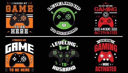 Gaming t-shirt design bundle, T-shirt design for gamer,
Gaming T-shirt Design Bundle typography Design