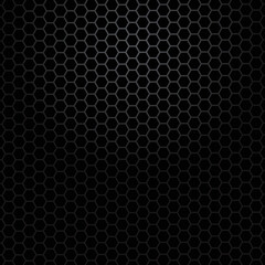 Black metal texture steel background. Hexagon abstract background vector design.