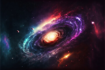 Magnificent and mysterious deep space galaxy background