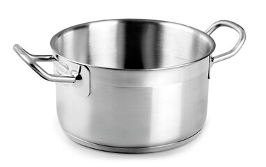 Silver steel pan for sauce and soup