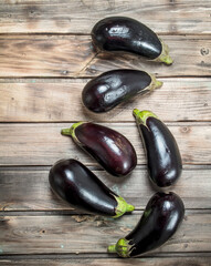 Fresh ripe eggplant.