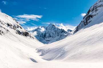 Obraz premium Ski resort of Obergurgl in Austria. One of highest in the country.