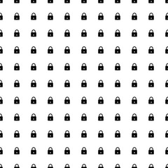 Square seamless background pattern from black padlock symbols. The pattern is evenly filled. Vector illustration on white background