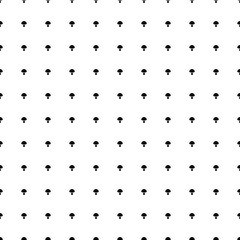 Square seamless background pattern from black mushroom symbols. The pattern is evenly filled. Vector illustration on white background