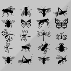 Fototapeta na wymiar insect icons set