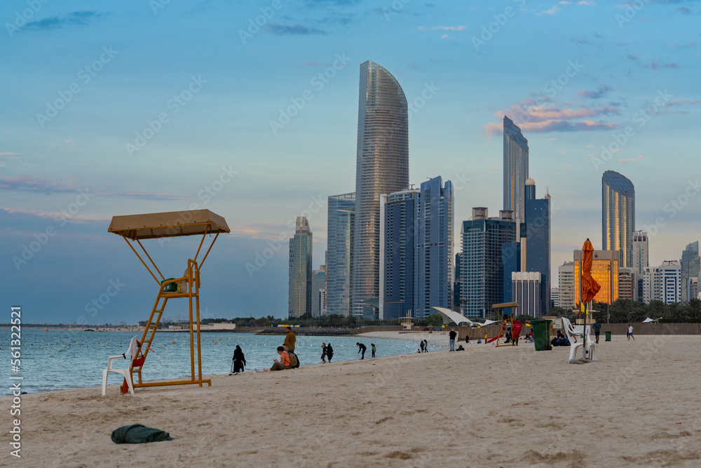 Wall mural Abu Dhabi Corniche Beach