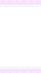 ♡16:9 ゆめかわ系ハートフリルフレーム♡PNG