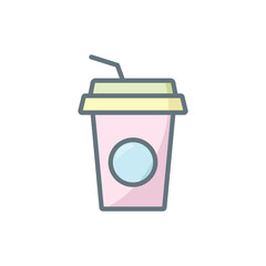 Disposable cup icon vector design templates