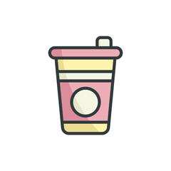 Disposable cup icon vector design templates