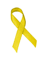 Żółta wstążka PNG, symbol endometriozy