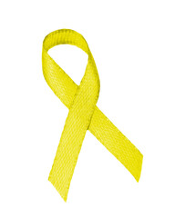 Żółta wstążka PNG, symbol endometriozy