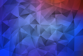 Light Blue, Red vector background with polygonal style.