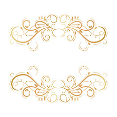 Luxury gold frame, exquisite background. Victorian style. Calligraphic brush, royal lines. For your holiday invitations, cards, greetings. Creates a special mood.