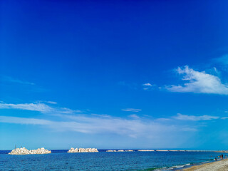 sea and sky , image taken in Porto recanati, macerata, marche, Italy
