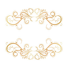 Luxury gold frame, exquisite background. Victorian style. Calligraphic brush, royal lines. For your holiday invitations, cards, greetings. Creates a special mood.