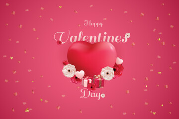Fototapeta na wymiar vector graphic illustration of happy valentine's day