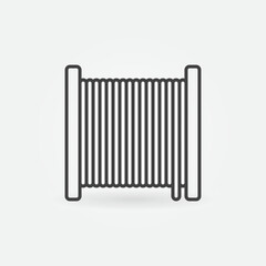 3D Printing Filament vector concept icon in thin line style