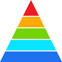 Maslow colored pyramid symbol - 561329355