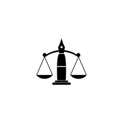 Law firm logo. Advocate Lawyer Symbol icon isolated on white background