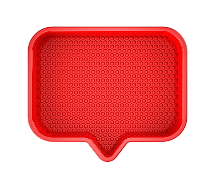 Red symbol plate to place text