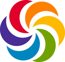 Colored abstract circle symbol
