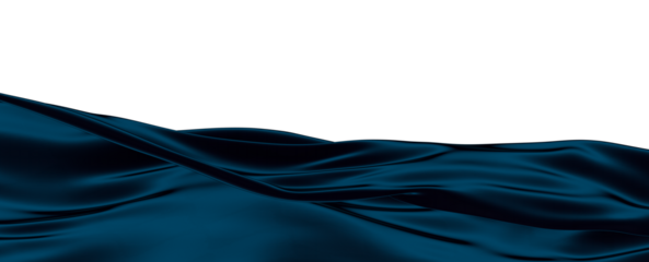 fabric 3D render abstract background of smooth lines of spline blue waves