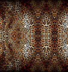 orange color leopard print pattern