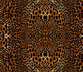 orange and black color leopard print pattern