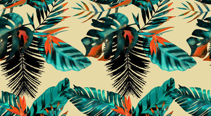 tropical leaf pattern