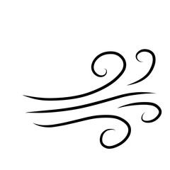 Doodle Wind Vector Line