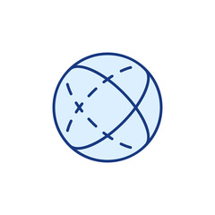 Sphere geometric shape icon - Spherical Measure colored symbol