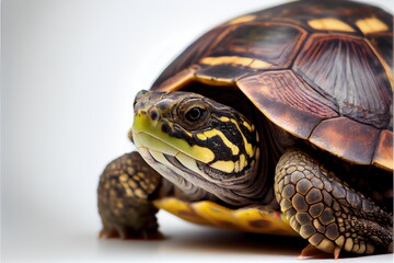 Obraz premium Close up of a Generic Turtle isolated on a white background