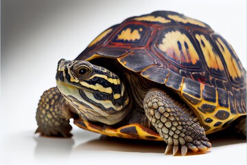 Obraz premium Close up of a Generic Turtle isolated on a white background