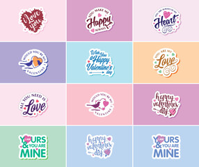 Celebrate Your Love with Beautiful Typography Stickers