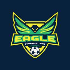Eagle Football team vector  logo template, sports championship, leagues , gaming and esports 