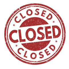 Closed grunge rubber stamp