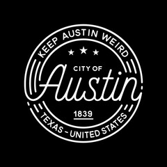 Fototapeta premium Austin Texas Vector design template. Austin Texas logotype. Vector and illustration.
