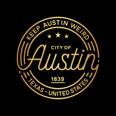 Fototapeta na wymiar Austin Texas Vector design template. Austin Texas logotype. Vector and illustration.