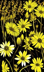 yellow flowers background